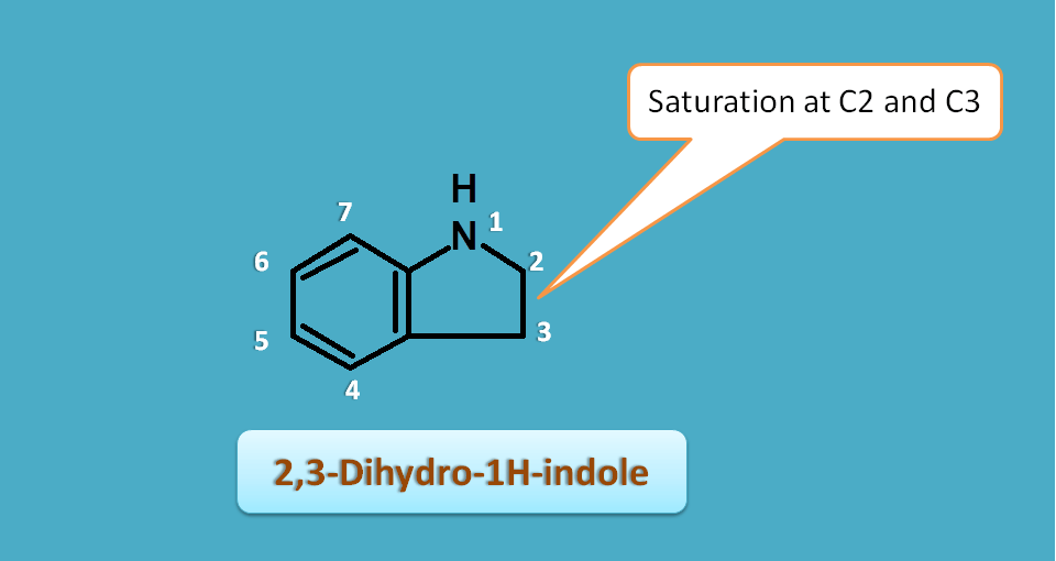 use of dihydro in indole