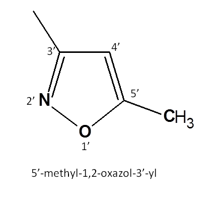 5-methylisoxazole ring in sulfamethoxazole