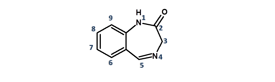 numbering in benzodiazepines