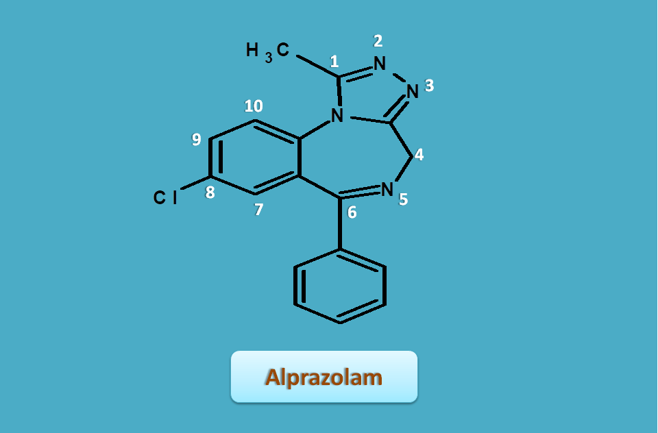 structure of alprazolam