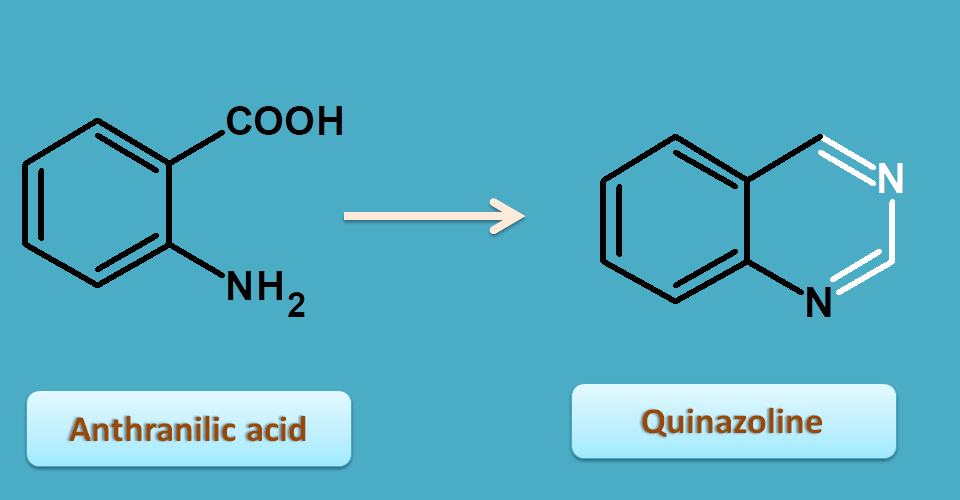 conversion of anthranilic acid to quinazoline