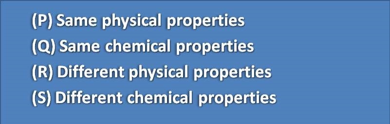 (A) Same physical properties