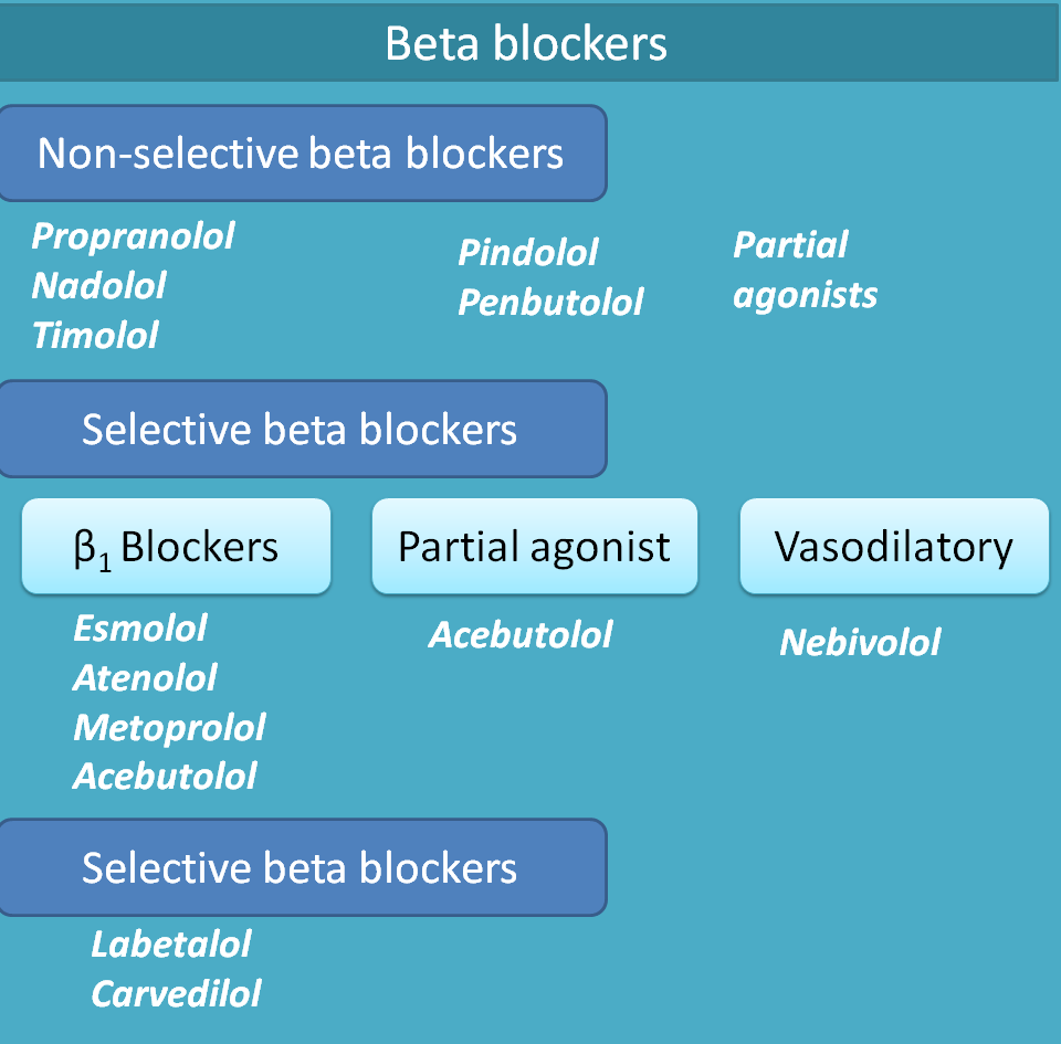 classification of beta blockers